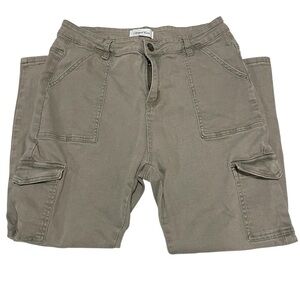 Angel Kiss Cargo Gray Pocket Ankle Jeans Size 14